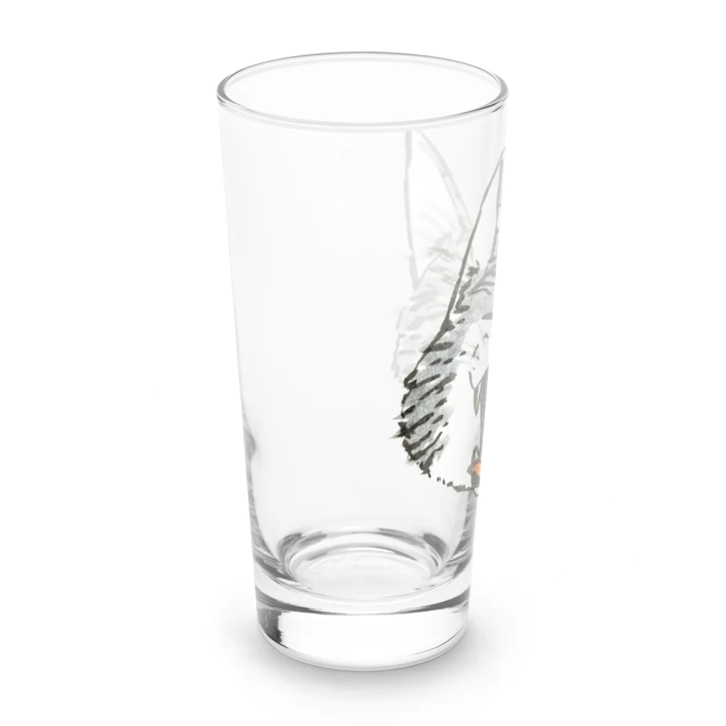 うーさんのキジトラねこ　あくび Long Sized Water Glass :left