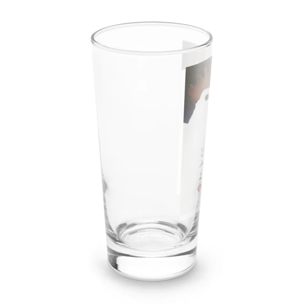 とみよのちぎり絵のとみよのにわとり Long Sized Water Glass :left