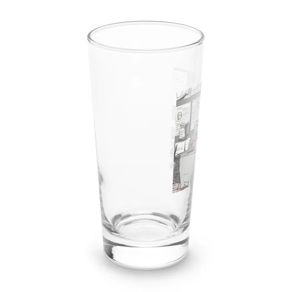 たまとの愉快なショップの働くの嫌だ Long Sized Water Glass :left