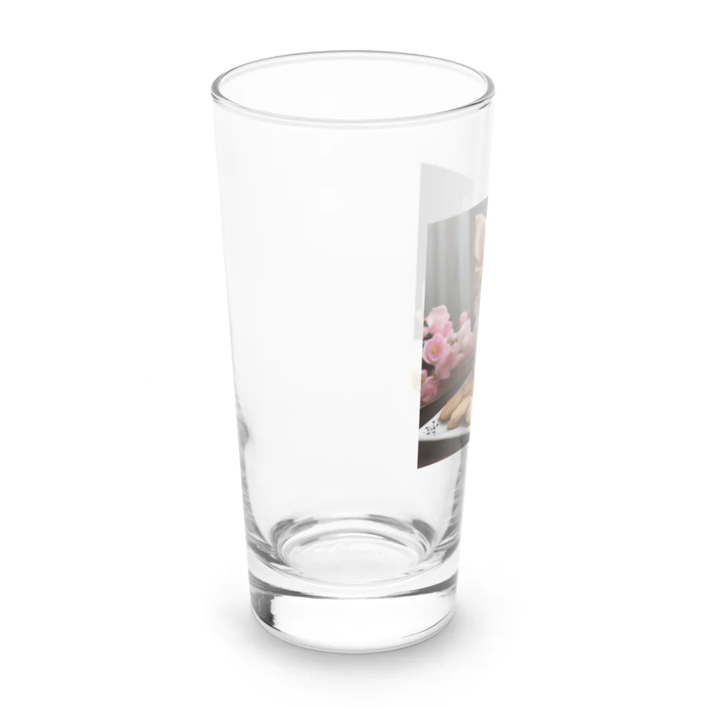 チワワ愛好家ショップのチワワのキラキラ日記📔🐾 - 家族と紡ぐ特別な日々 Long Sized Water Glass :left