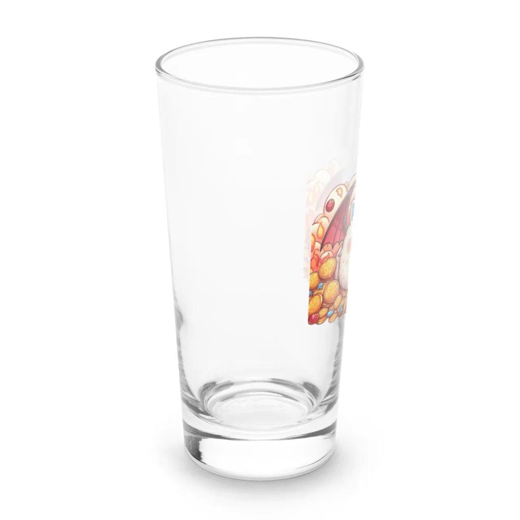 nekodoragonのおやすみ！猫ドラゴン　背景透過ver Long Sized Water Glass :left