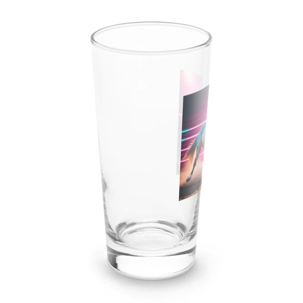 ★動物ショップ・kou2020★の馬4 Long Sized Water Glass :left