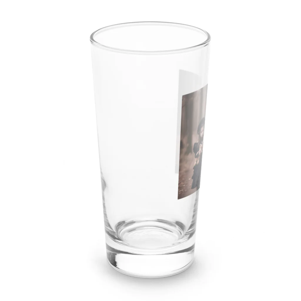 neYunのゴスロリ姉妹はお揃いのクマさん達と一緒にお出かけ Long Sized Water Glass :left