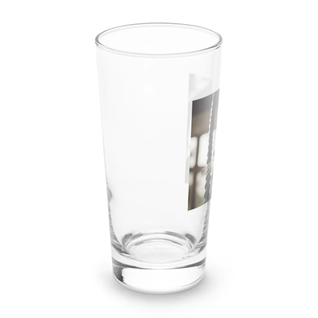 feliceのタワーに登っている猫 Long Sized Water Glass :left