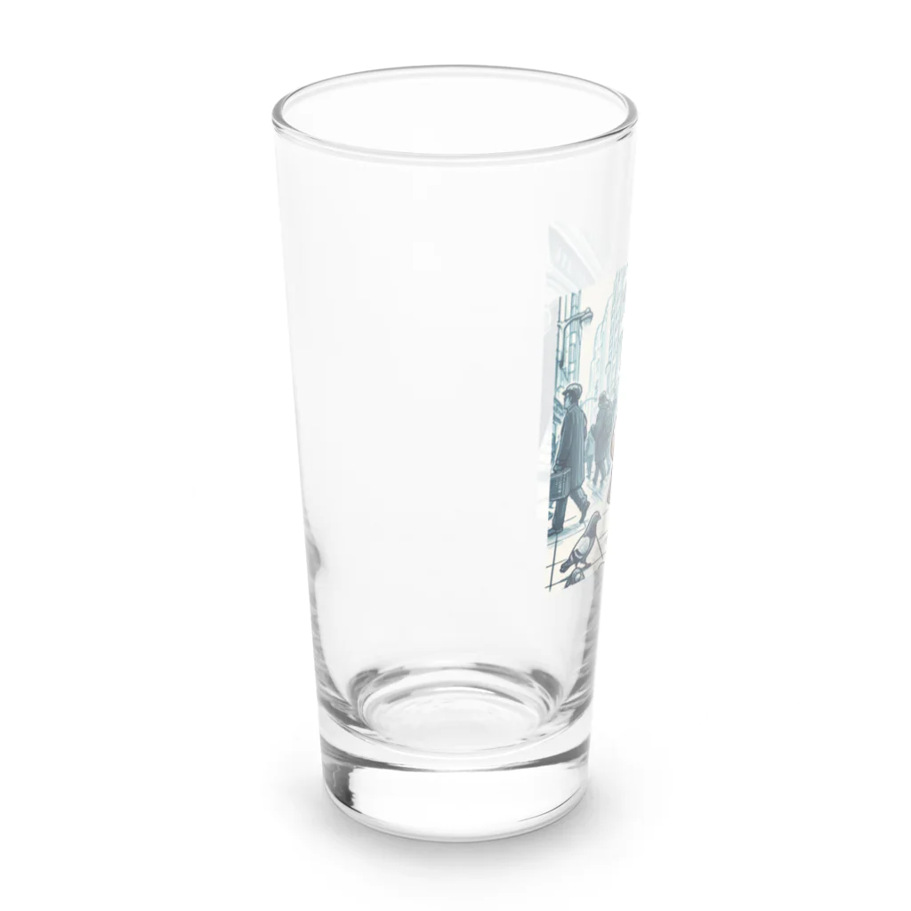 連想系の都会ペンギン Long Sized Water Glass :left