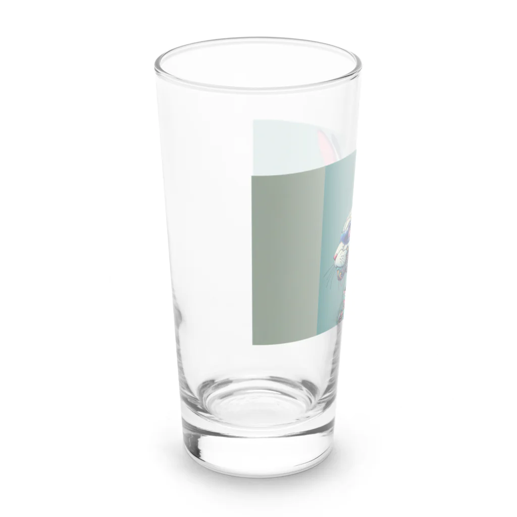  ニャンダーランド・イラストストアのメカニカルラビット Long Sized Water Glass :left