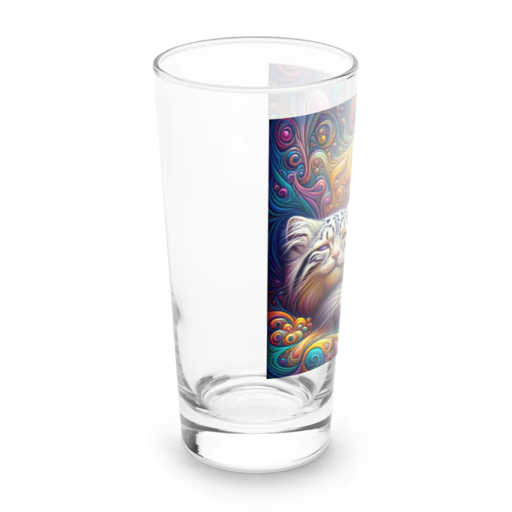 manul-of-the-worldのPsychedelic pallas cat Long Sized Water Glass :left