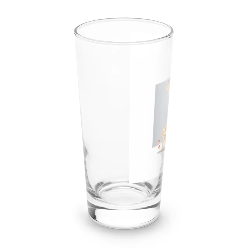 GIRAFFEの三頭身なキリン Long Sized Water Glass :left