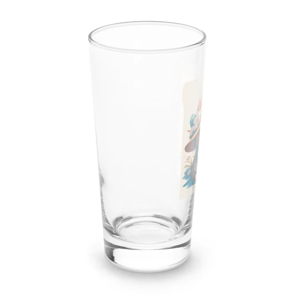 AQUAMETAVERSEの帽子をかぶった可愛い子猫 Marsa 106 Long Sized Water Glass :left