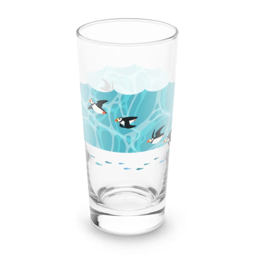 ひぐのすいすいパフィン Long Sized Water Glass :left