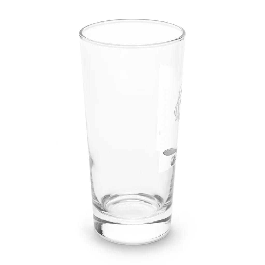 hakumenhonのスケートボード犬 Long Sized Water Glass :left