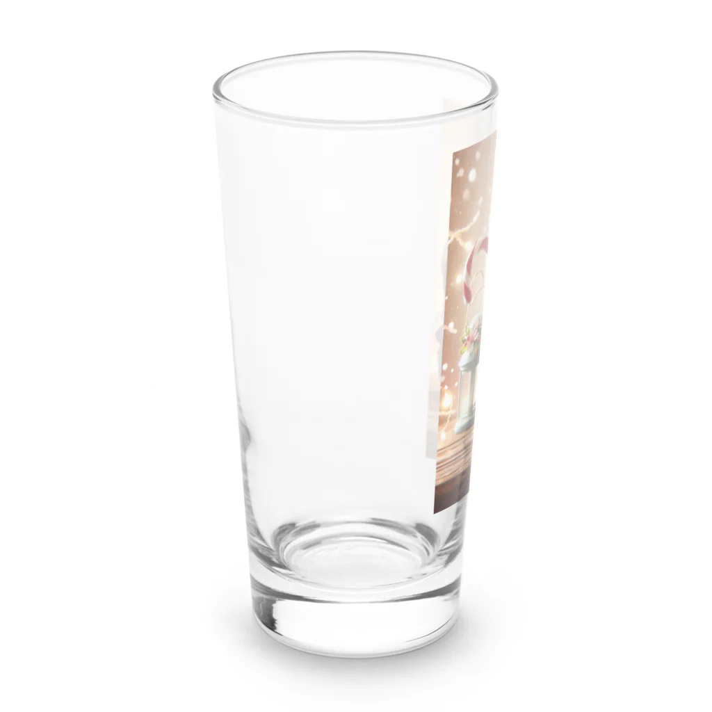 かんぱい工房のかわいいクリスマスペンギン Long Sized Water Glass :left