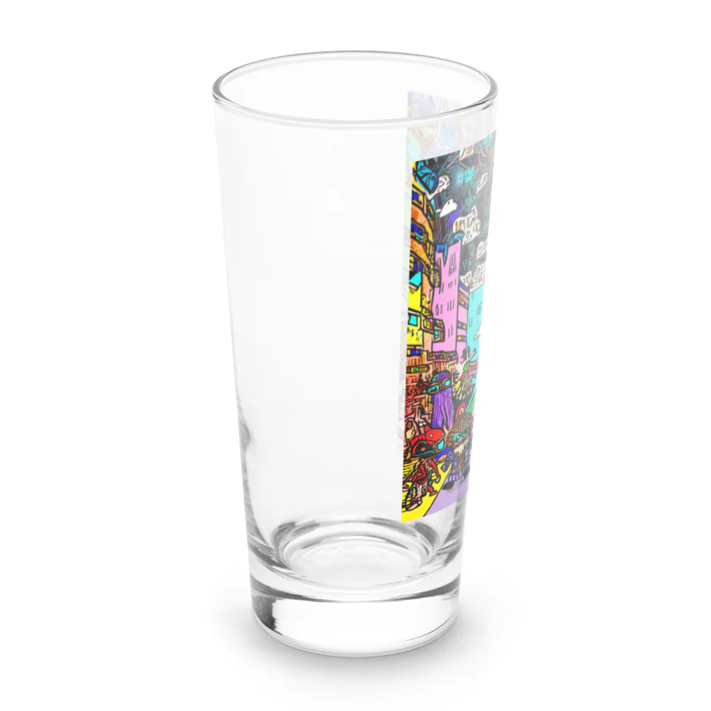 Ａ’ｚｗｏｒｋＳの宇宙人類皆兄弟 VERTICAL Long Sized Water Glass :left