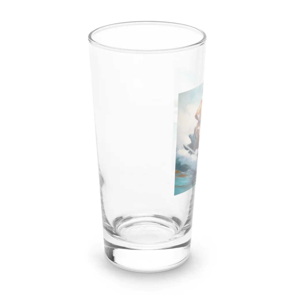 qloのジェットスキー乗り乗りグランマ Long Sized Water Glass :left