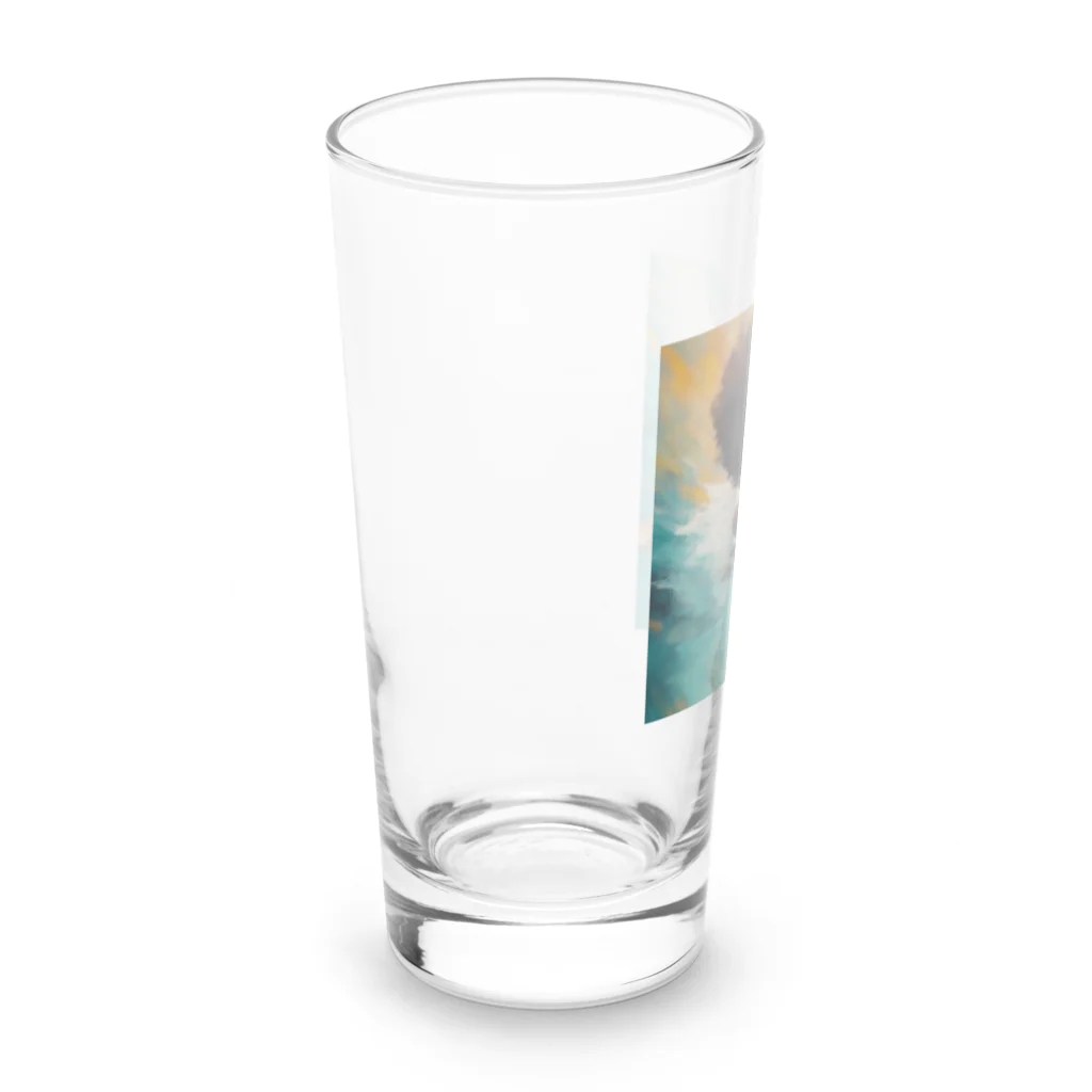 qloの海の世界を楽しむ女性 Long Sized Water Glass :left