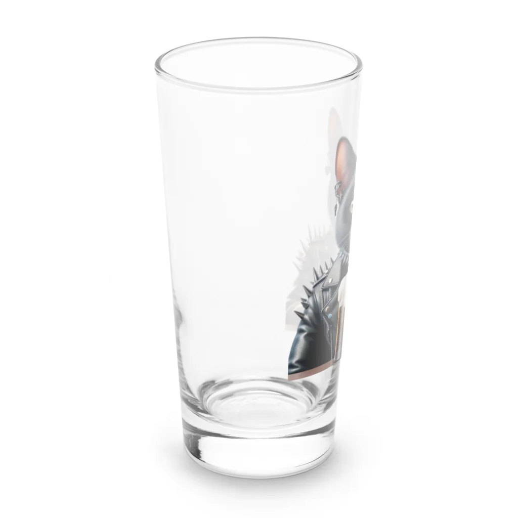 ねこねこぱんくのPUNK ROCK猫の「スパイク」 Long Sized Water Glass :left