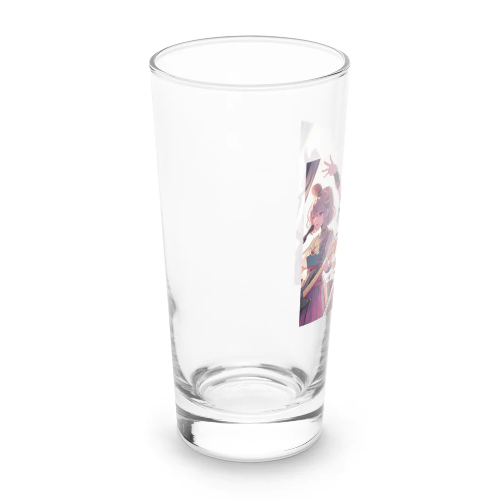 hiroaki123456のai生成　小野小町　クレオパトラ　楊貴妃がバンド結成 Long Sized Water Glass :left