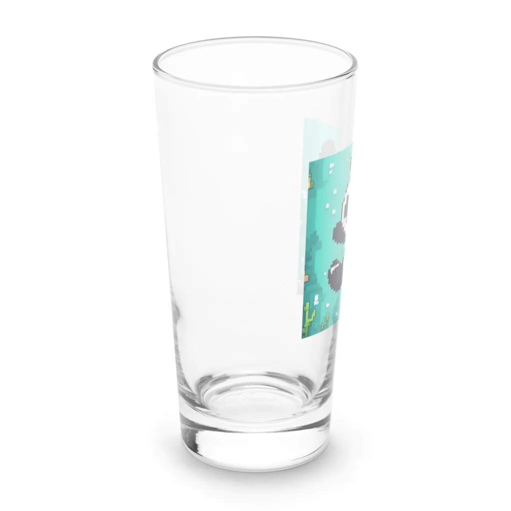 Smile Pop Artの水中パンダ Long Sized Water Glass :left