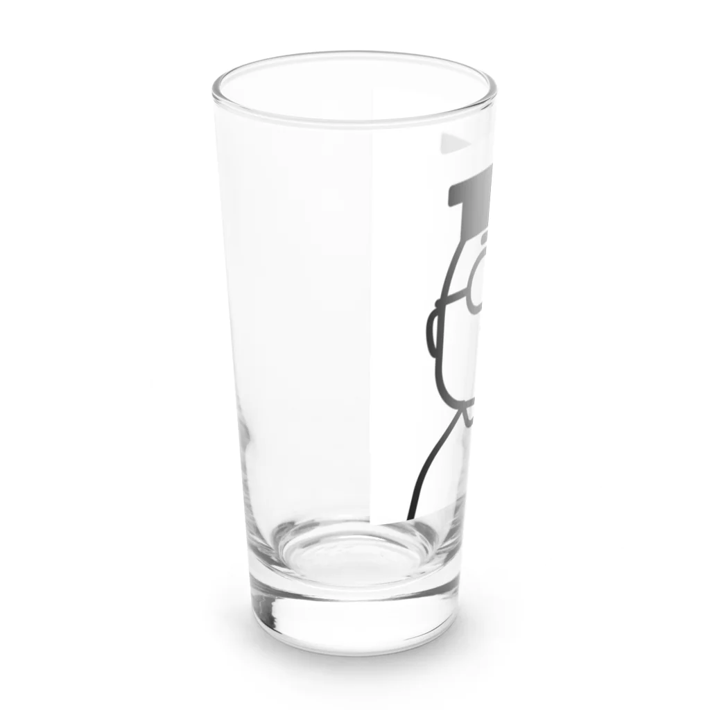 コトアート: 「私はわたし、人は人」のぼく教授 Long Sized Water Glass :left