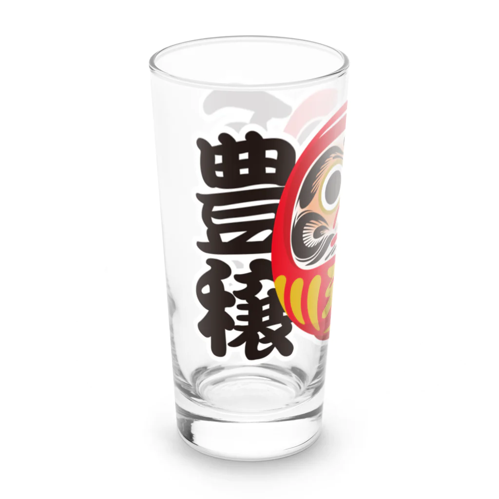 お絵かき屋さんの「五穀豊穣」だるま ダルマ 達磨  Long Sized Water Glass :left