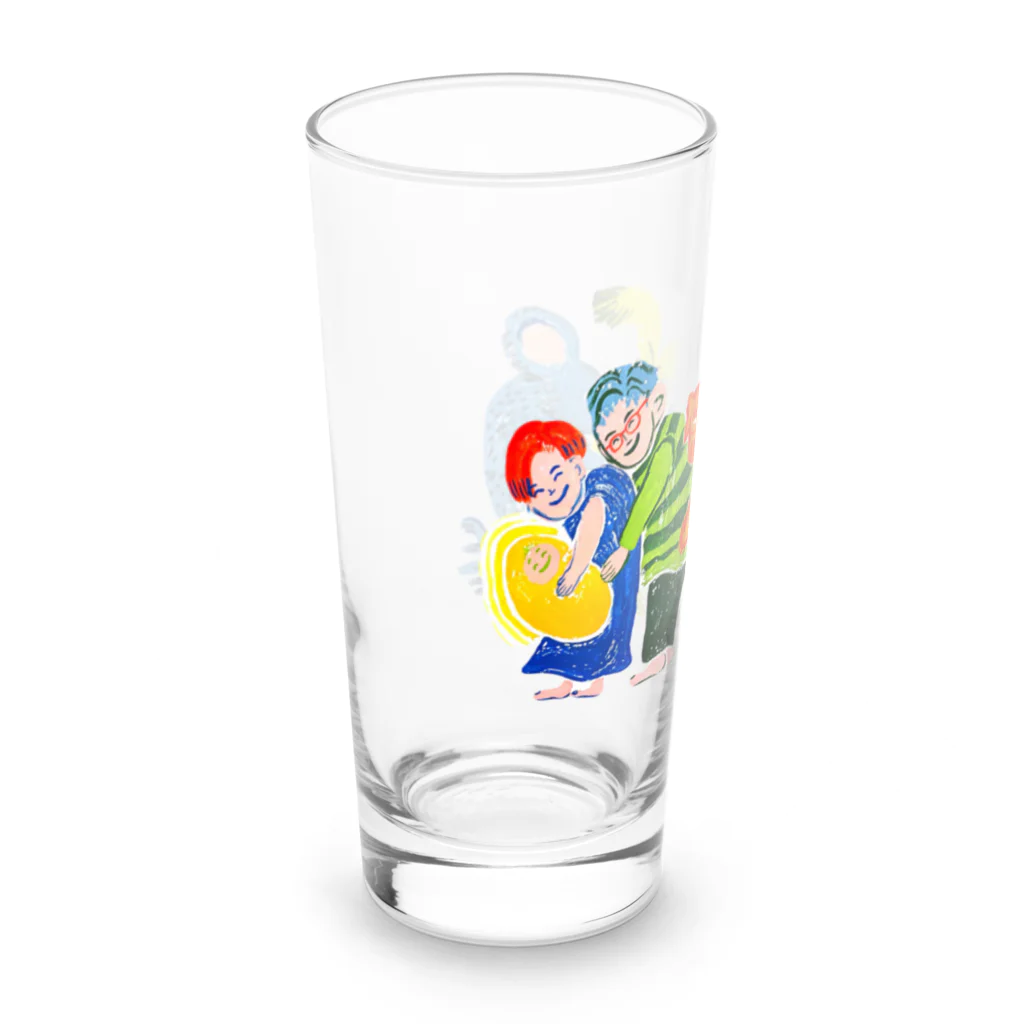 Hadakapants（はだかぱんつ）のファミリー Long Sized Water Glass :left