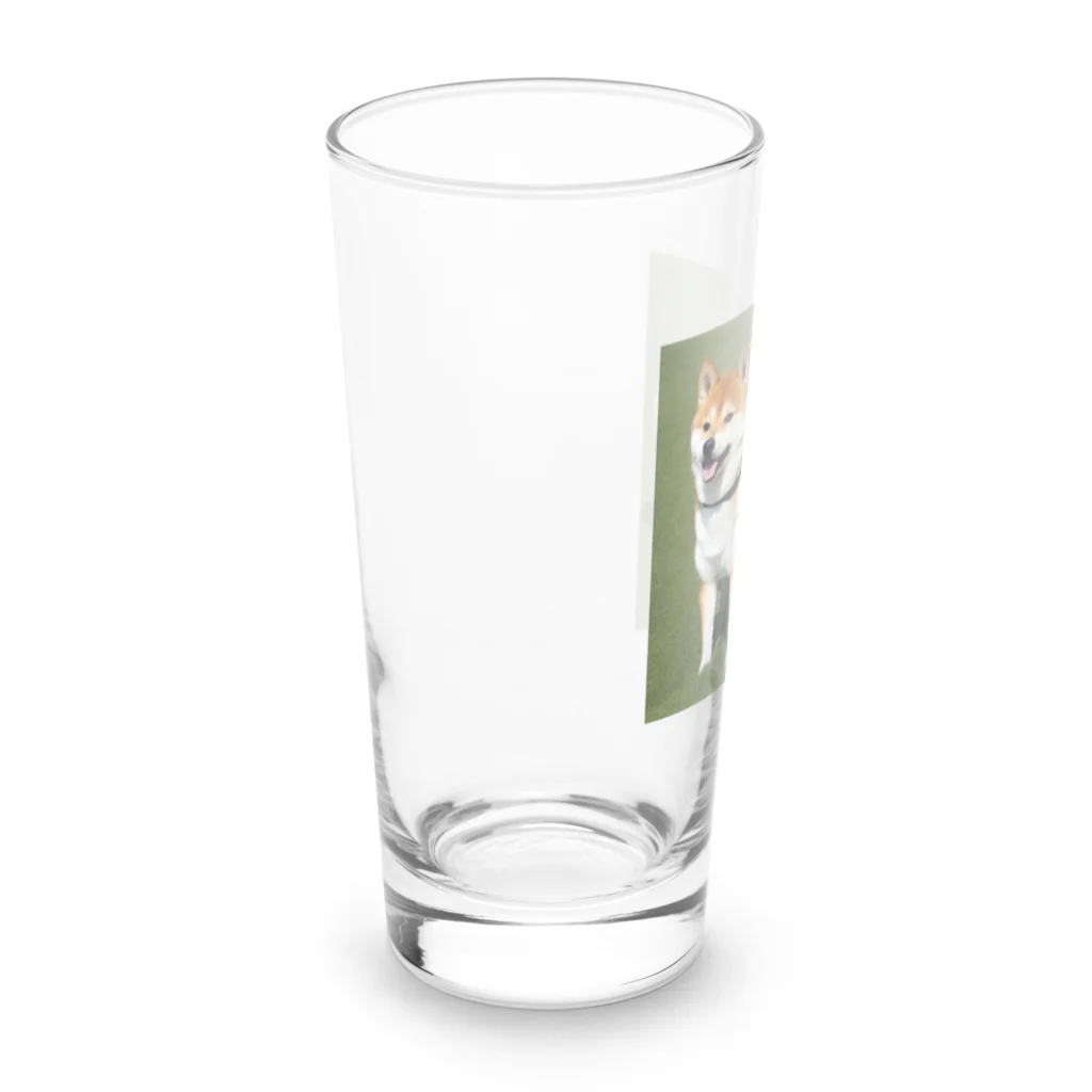 柴犬大好きマンのかわいい柴犬　赤毛 Long Sized Water Glass :left