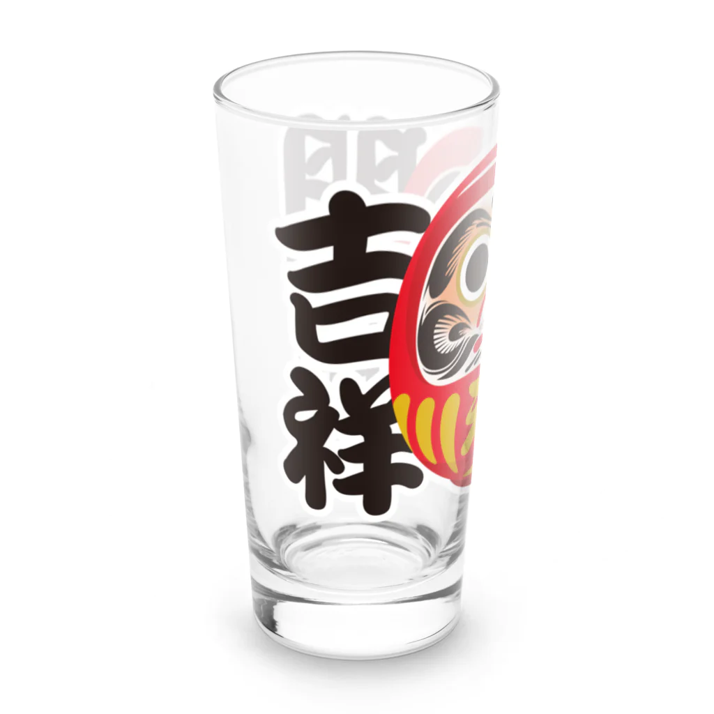 お絵かき屋さんの「開運吉祥」だるま ダルマ 達磨  Long Sized Water Glass :left