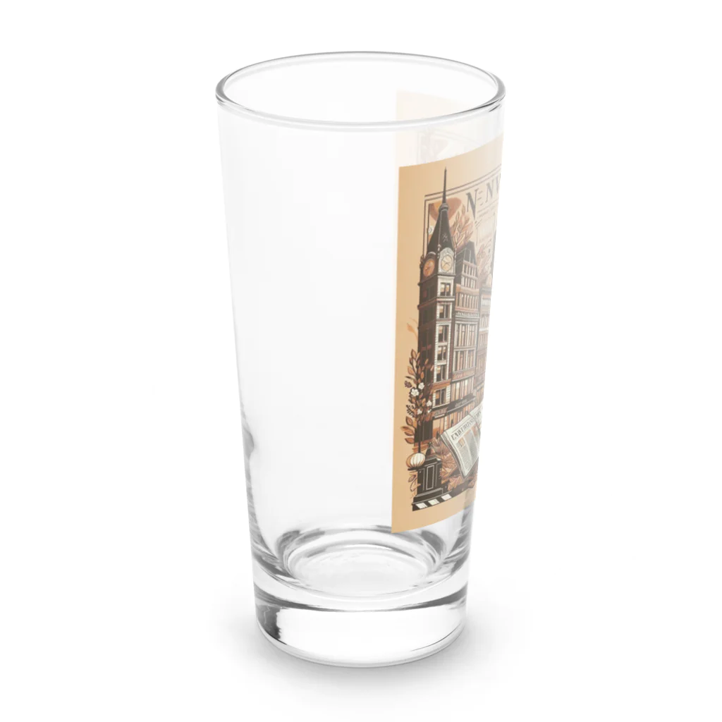 終わらない夢に🌈のセピア色の街 Long Sized Water Glass :left