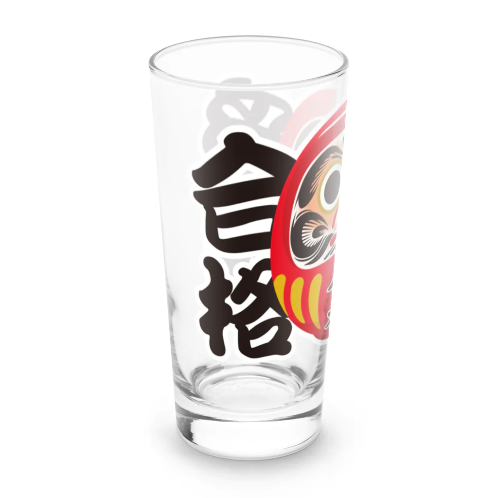 お絵かき屋さんの「受験合格」だるま ダルマ 達磨  Long Sized Water Glass :left