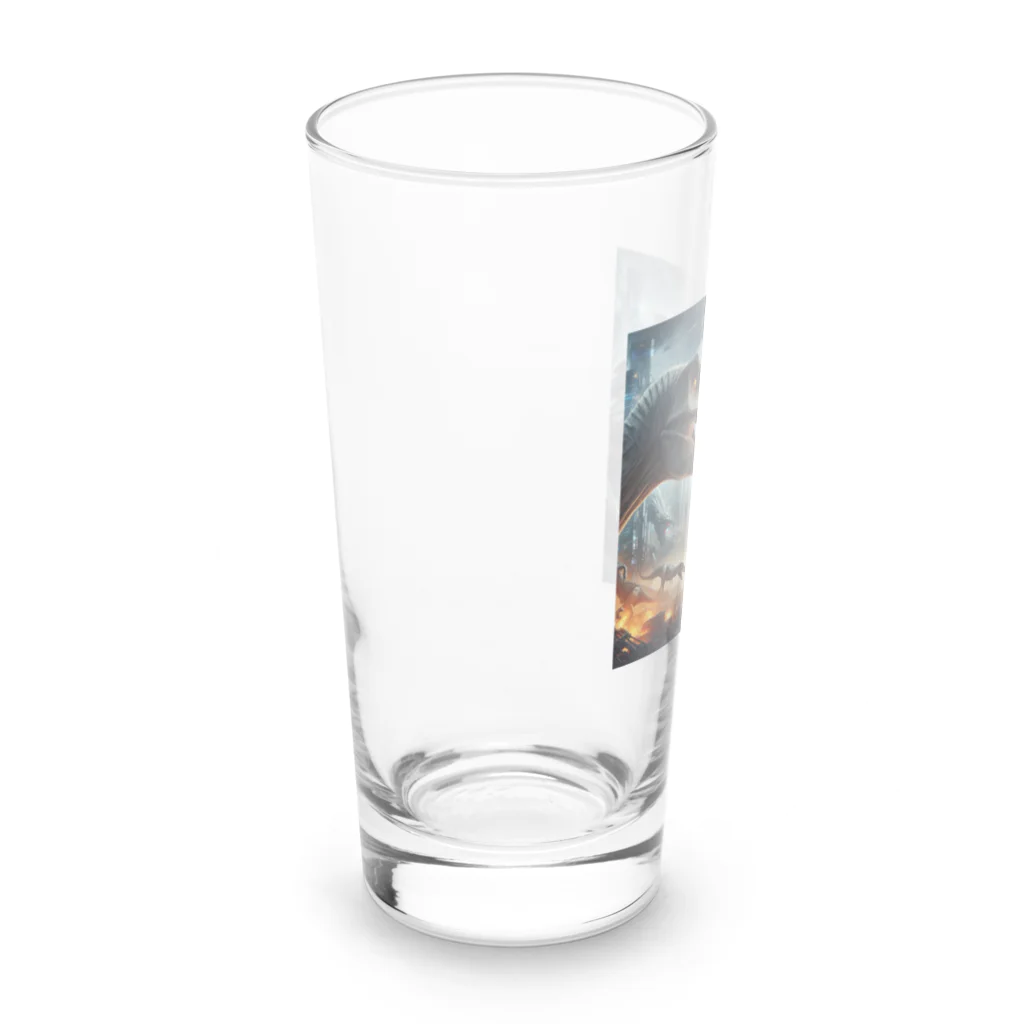 みんとの恐竜vsロボット Long Sized Water Glass :left