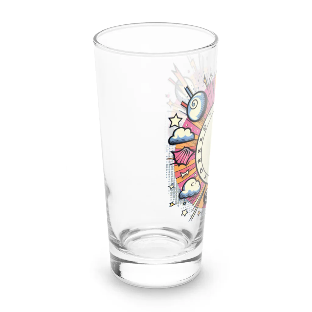 momonekokoのキャンバスに絵を描く女性 Long Sized Water Glass :left