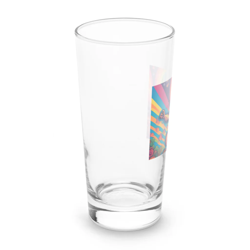 ぽりぽりのお店のサイケなリスくん Long Sized Water Glass :left