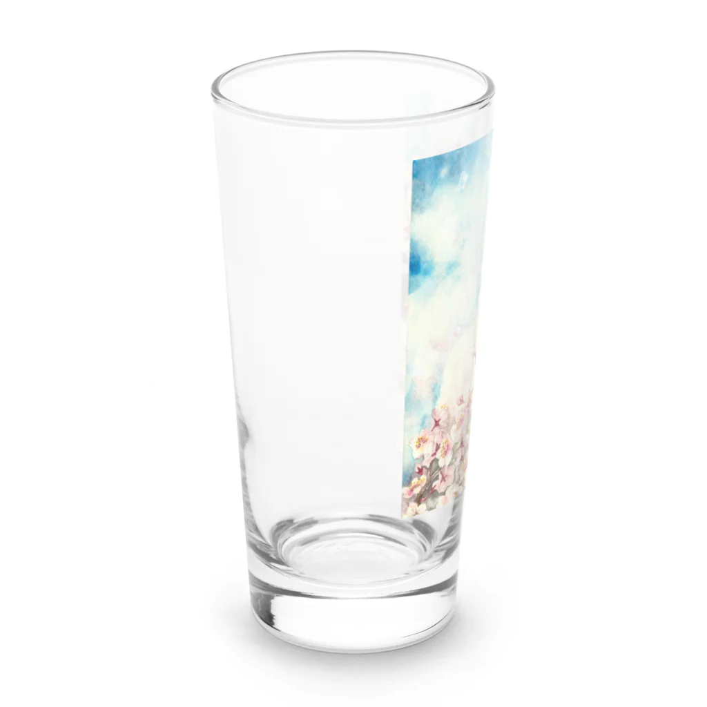 Muuむうの桜と猫ちゃん Long Sized Water Glass :left