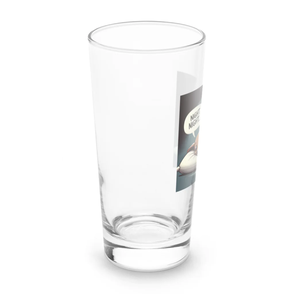 keikei5のかわいいダックスフンドが深い眠り Long Sized Water Glass :left