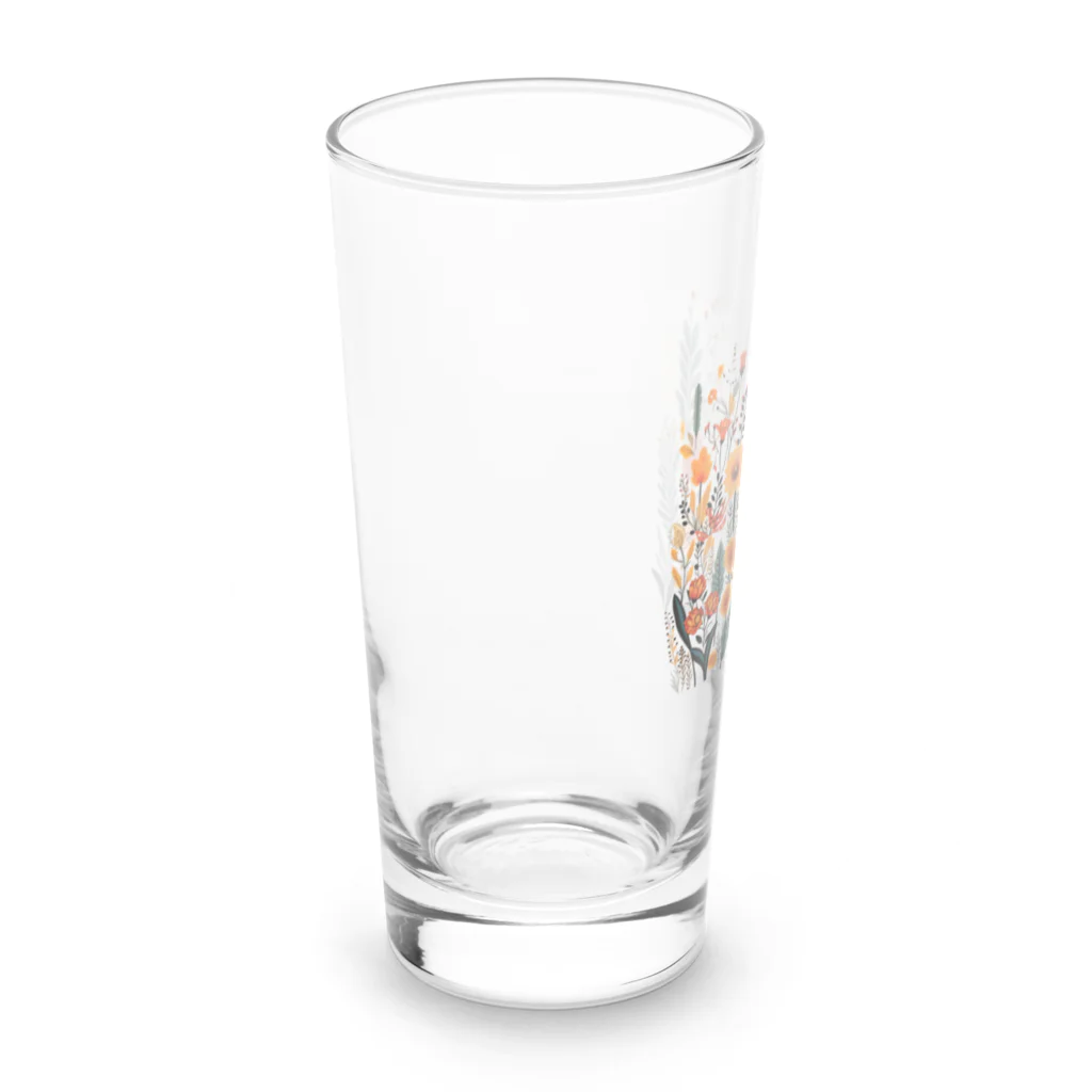 Grazing Wombatのヴィンテージなボヘミアンスタイルの花柄　Vintage Bohemian-style floral pattern Long Sized Water Glass :left