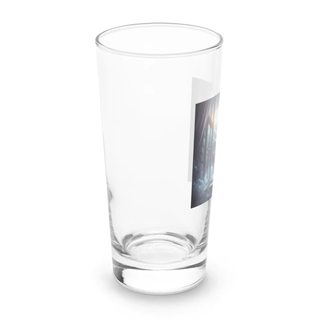 animalsの神秘的な猫 Long Sized Water Glass :left