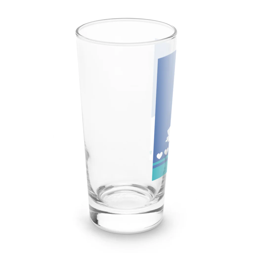 おはよう♥レオとニコの不思議のうささん Long Sized Water Glass :left