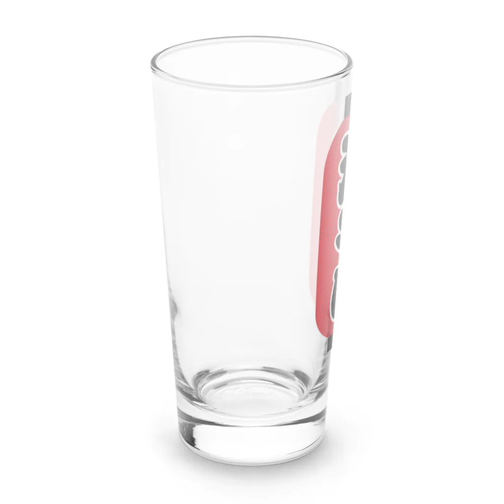 お絵かき屋さんの「油そば」の赤ちょうちん（赤提灯） Long Sized Water Glass :left