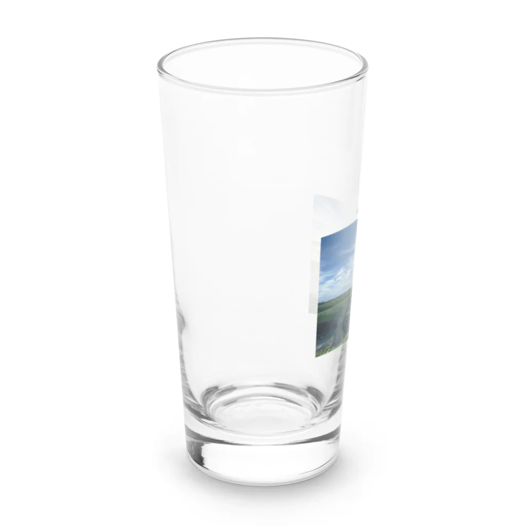 oki_sceneryのおーえす青文字万座毛 Long Sized Water Glass :left