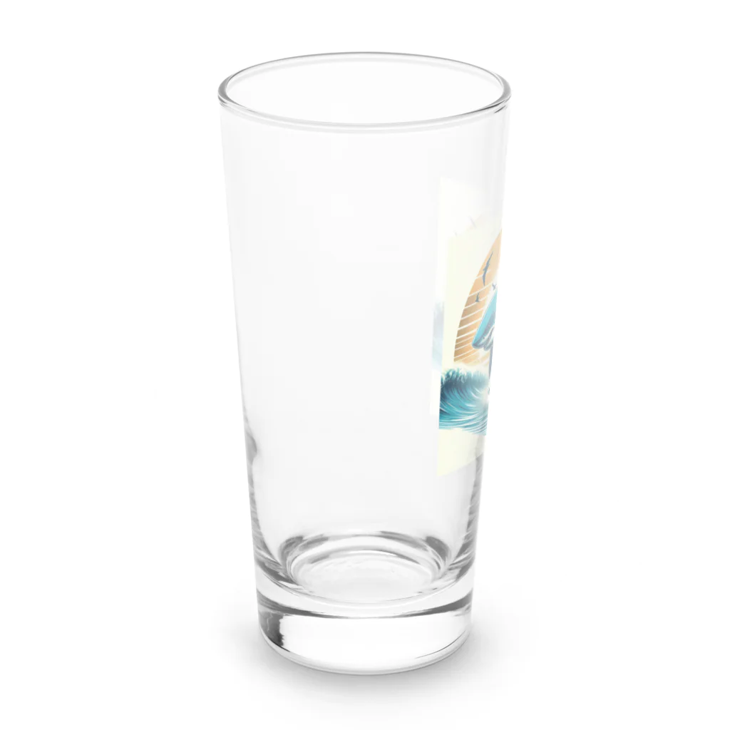 juten8のサメのサーフィン Long Sized Water Glass :left