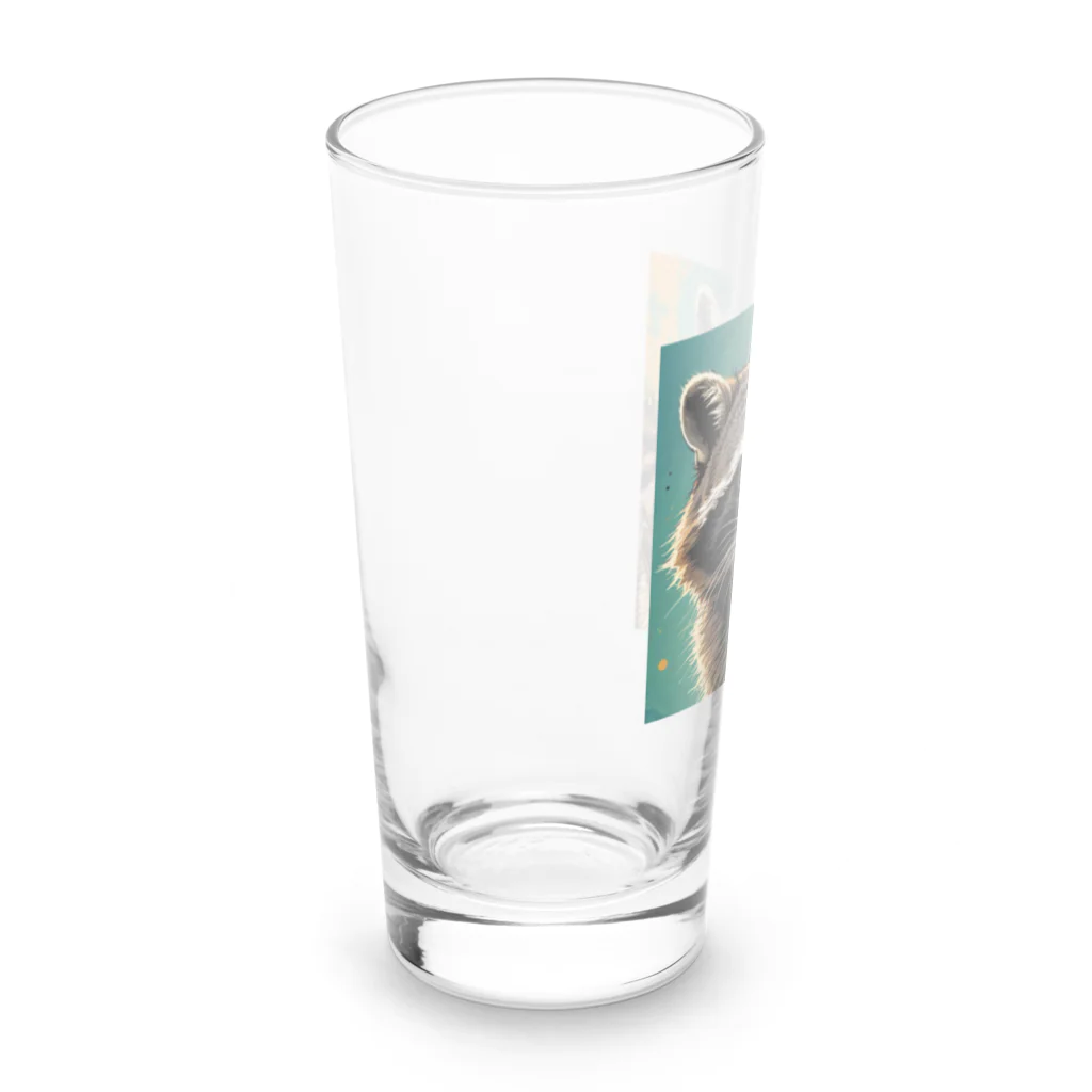 たわしのキリっとしたアライグマ Long Sized Water Glass :left