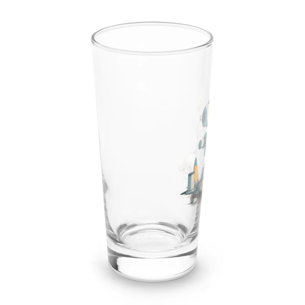 mirinconixのいろいろと四角いレトロなガラクタロボットくん Long Sized Water Glass :left