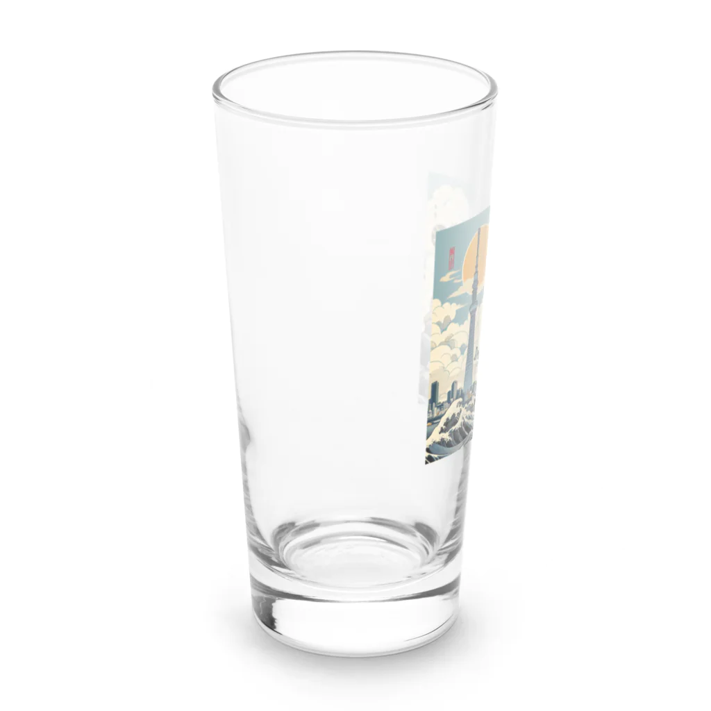 momonekokoのワイルドな虎 Long Sized Water Glass :left