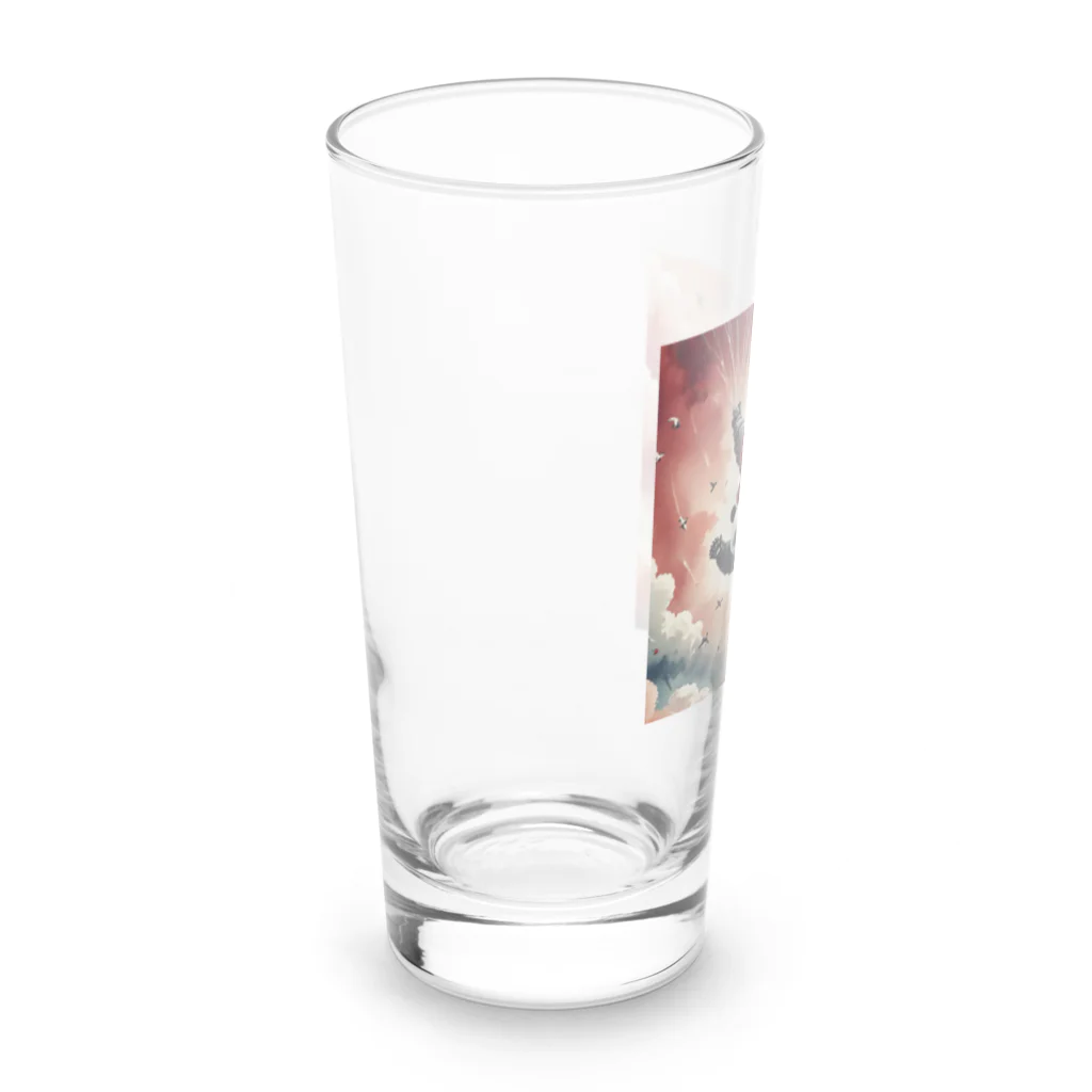 uribo0626のスカイダイビングパンダ Long Sized Water Glass :left