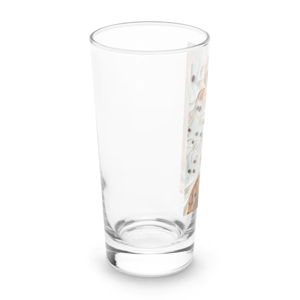 Grazing Wombatのコーヒーを紙細工のようなアートで表現 Long Sized Water Glass :left