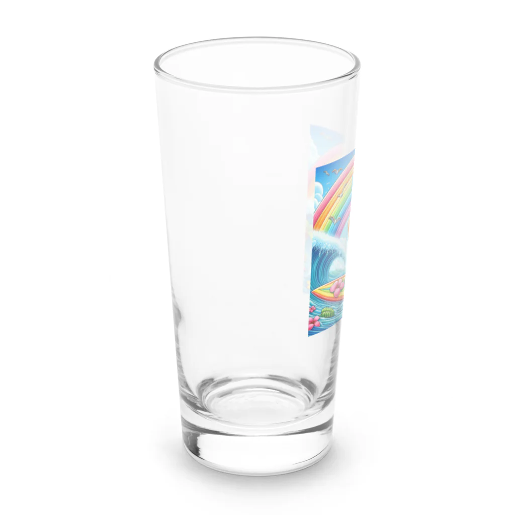 キューピットのアロハワンコ Long Sized Water Glass :left