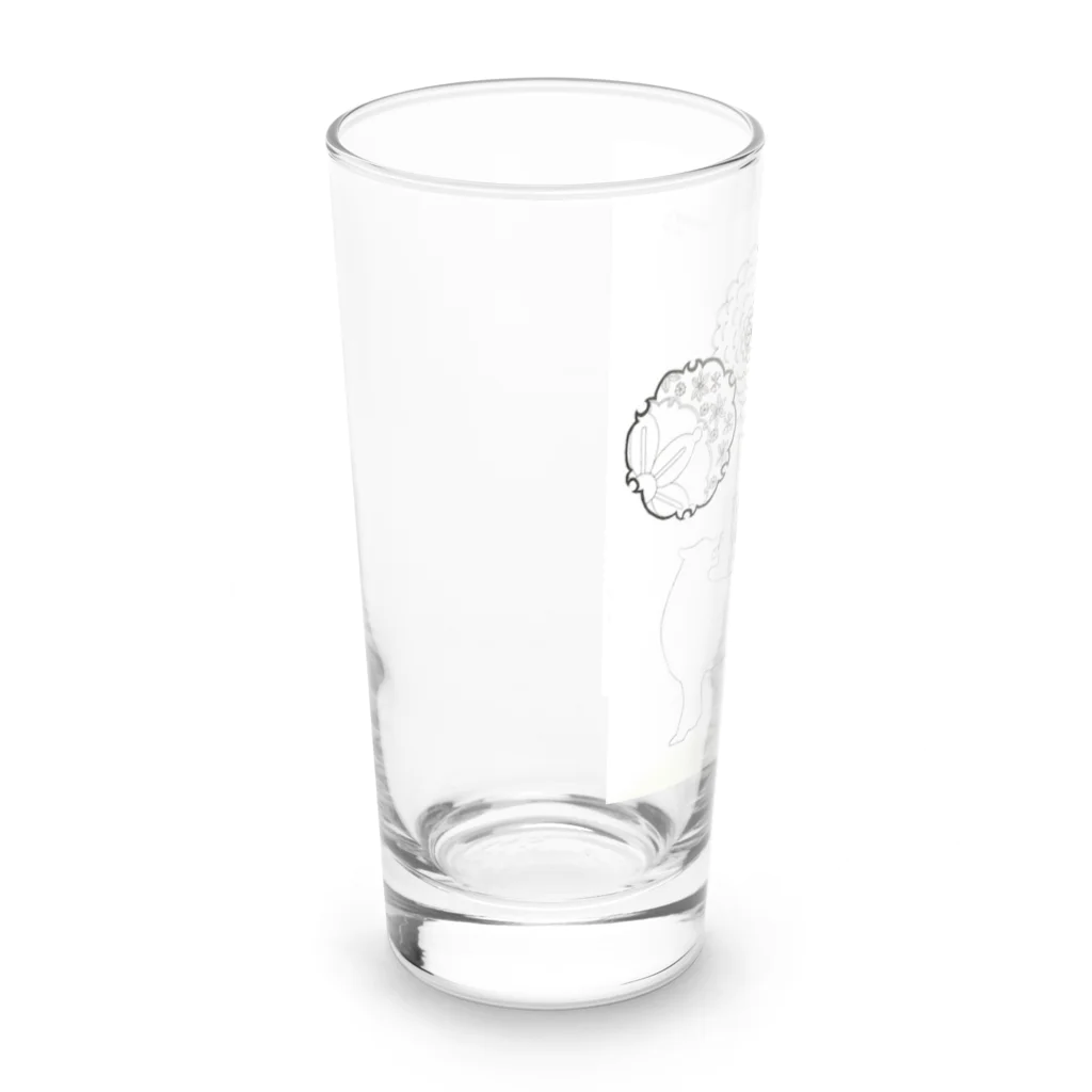 まいまい-ウィリアム・モリスを目指してるパターン絵師の寅－干支から－ Long Sized Water Glass :left