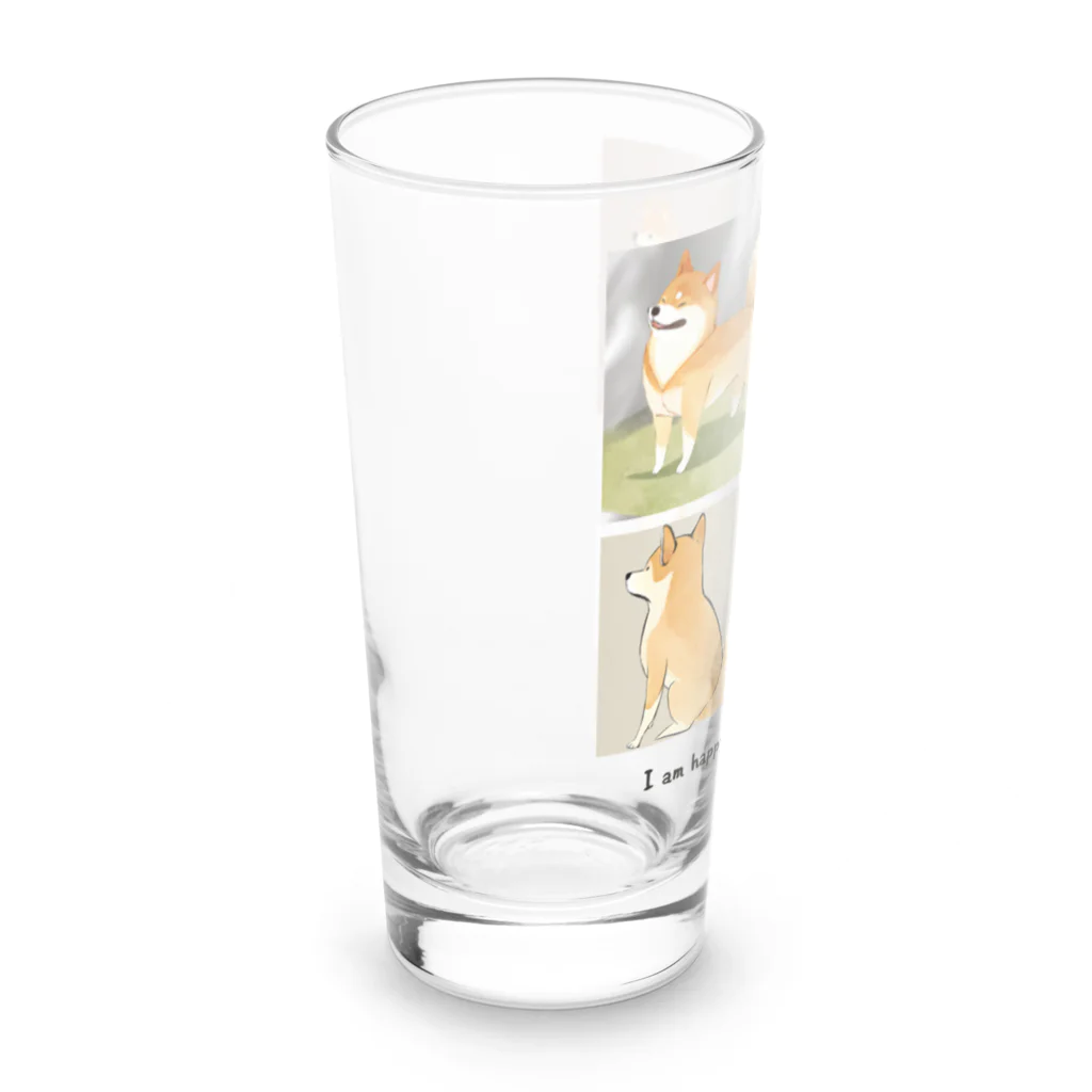 DoodleDenのハナとデイジーとナツとコロ Long Sized Water Glass :left