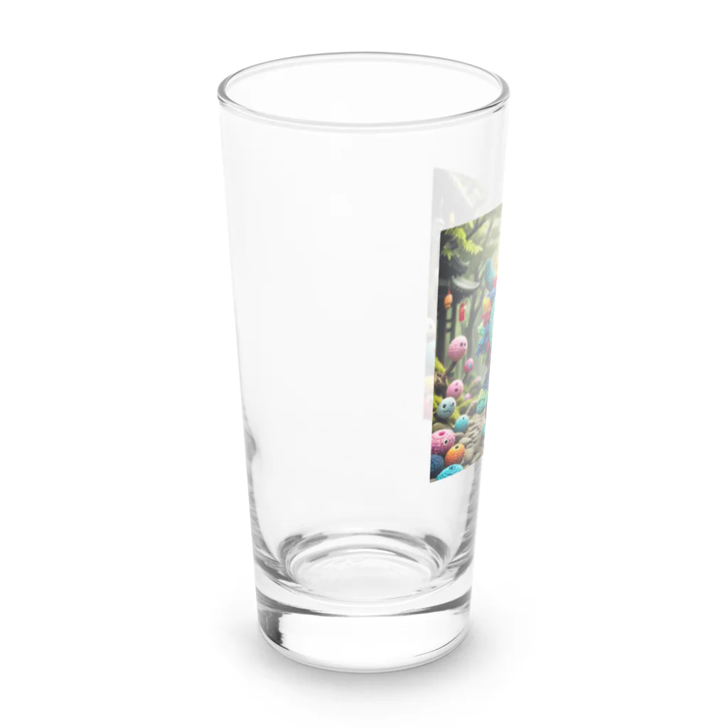 AI妖怪大図鑑の毛糸妖怪　アムヤン Long Sized Water Glass :left