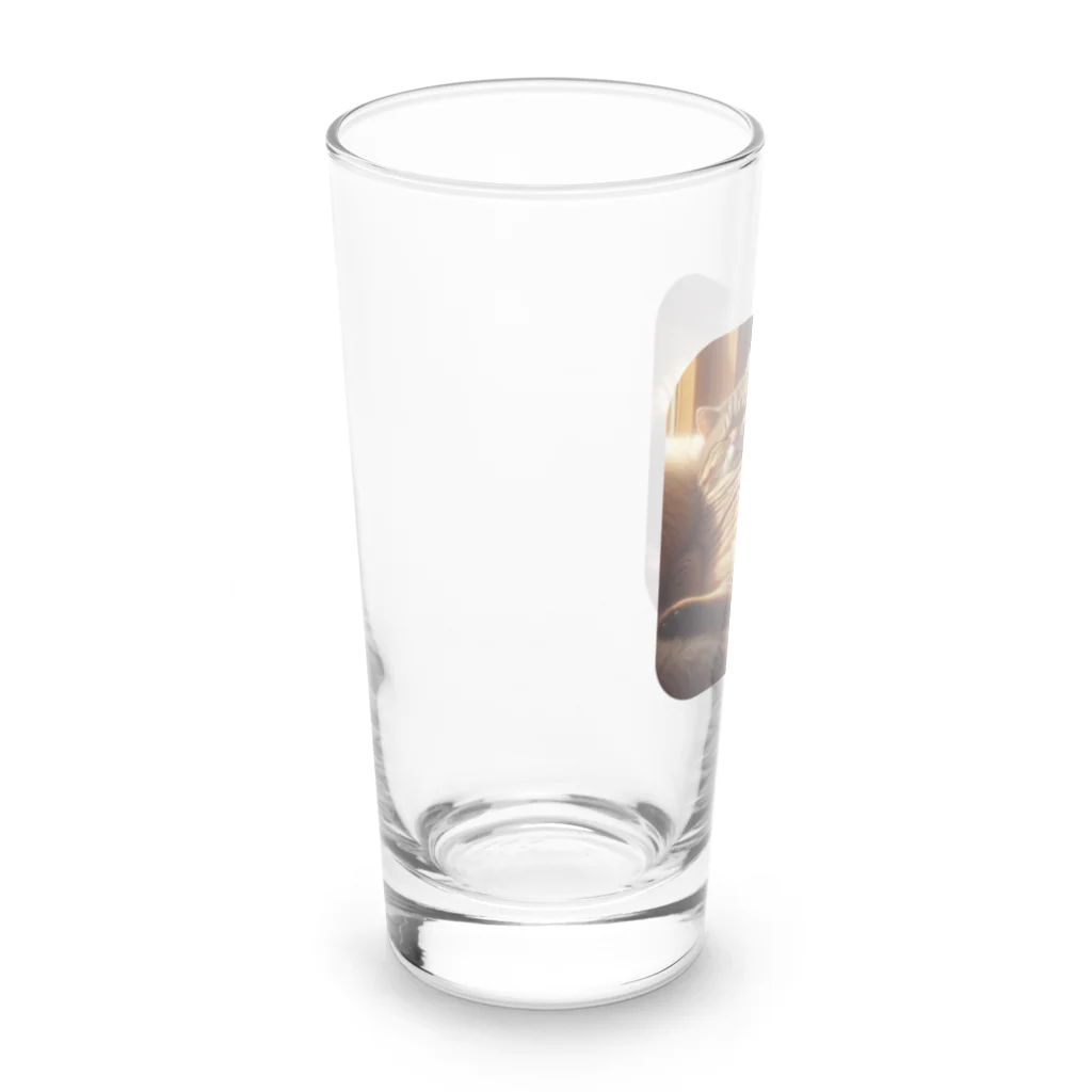 ニャーちゃんショップの春眠のネコ Long Sized Water Glass :left